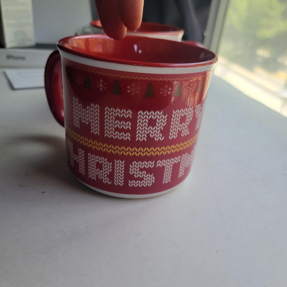 Peanuts Snoopy Coffee Mug Red 16 Fl Oz Christmas Ceramic Dishwasher Safe